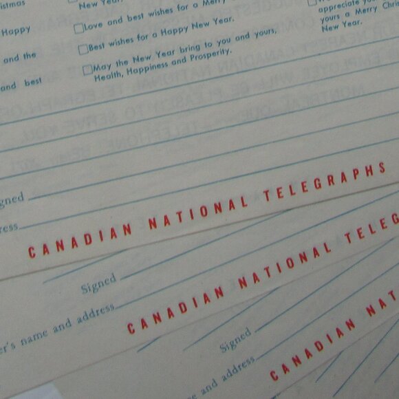 vintage 50s-60s:8 blank C N Telegraph forms - Picture 3 of 3